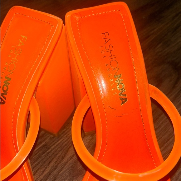 Fashion Nova Women's Orange Heels - Picture 5 of 5